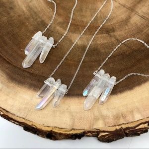 LAST ONE Genuine Aura Angel crystal SS necklace 22